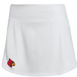 Women's adidas White Louisville Cardinals Sideline Tennis Match Skirt